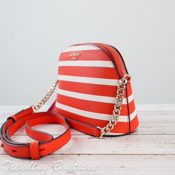 NWT Kate Spade Spencer Stripe Small Dome Crossbody - Picture 6 of 12
